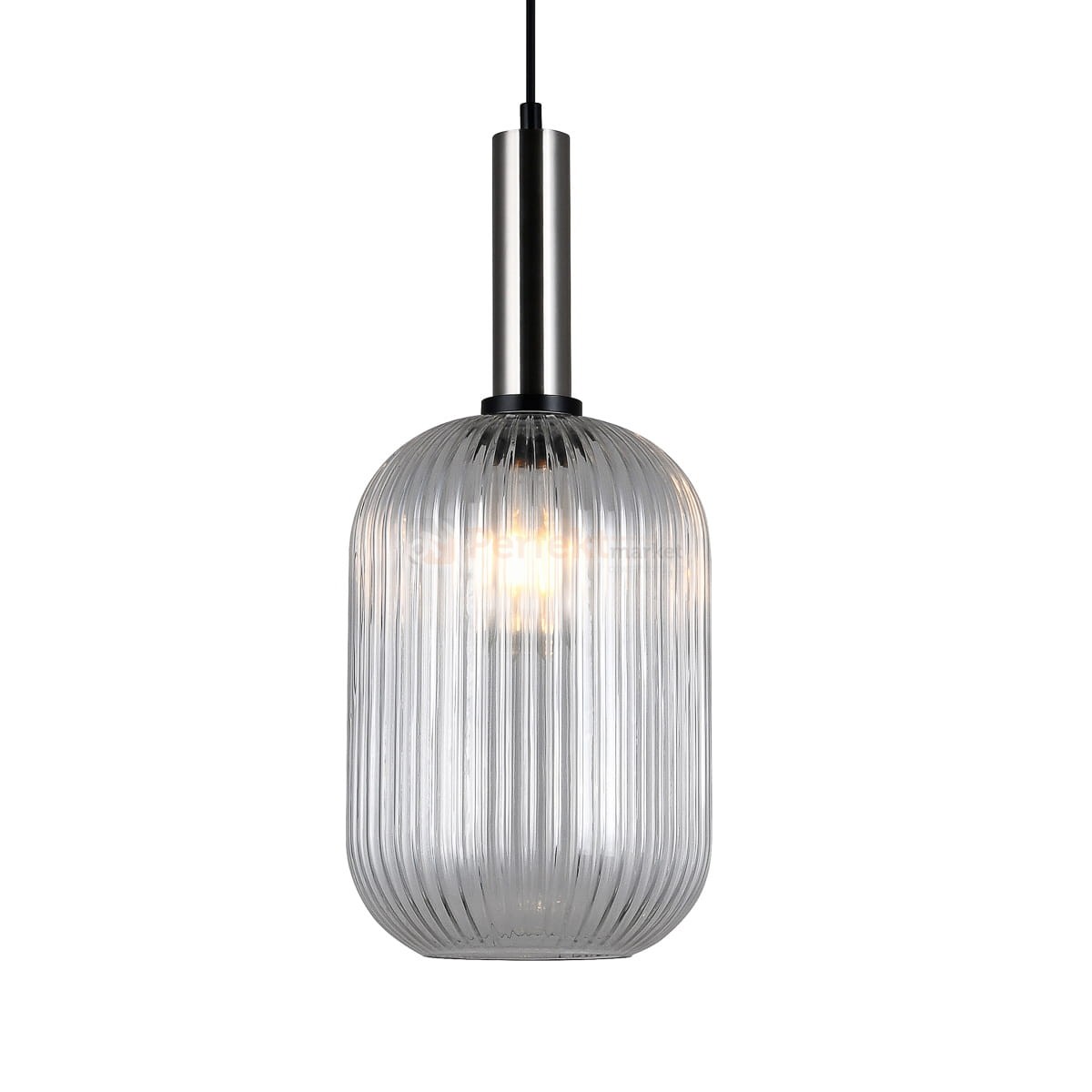 Italux PND-5588-1L-SC+CL lampa wisząca nikiel satynowany
