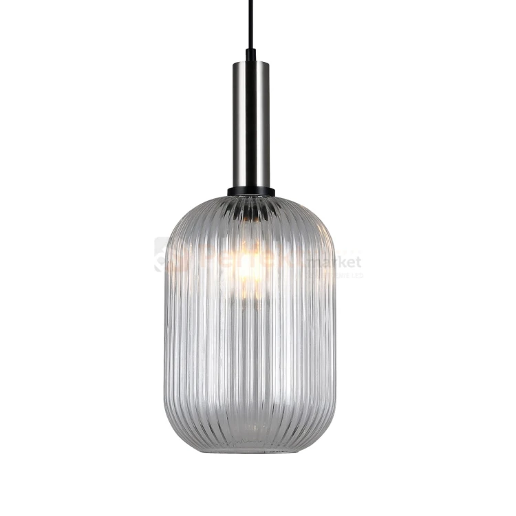 Italux PND-5588-1L-SC+CL lampa wisząca nikiel satynowany