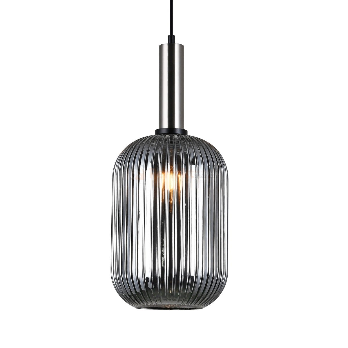 Italux PND-5588-1L-SC+SG lampa wisząca nikiel satynowany