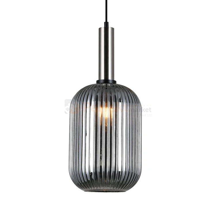 Italux PND-5588-1L-SC+SG lampa wisząca nikiel satynowany