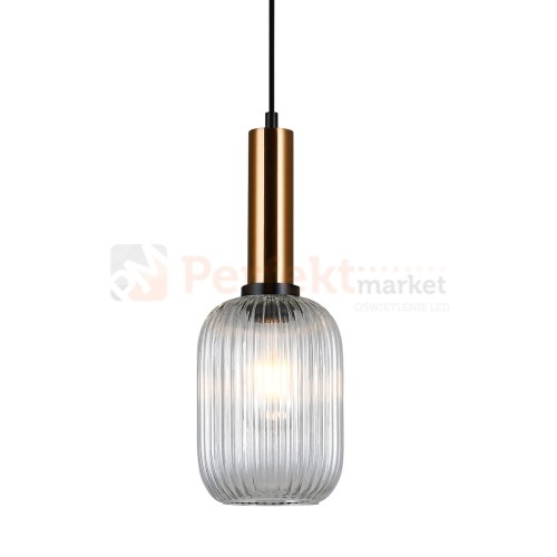 Italux PND-5588-1M-BRO+CL lampa wisząca mosiężny