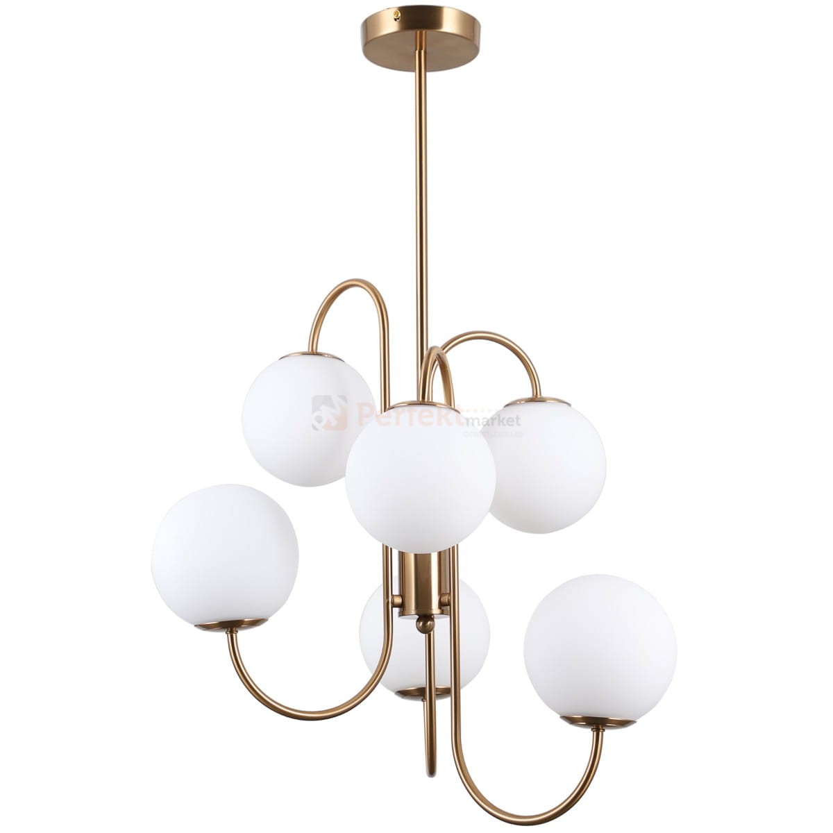 Italux PND-5500-6-HBR lampa wisząca mosiądz miodowy