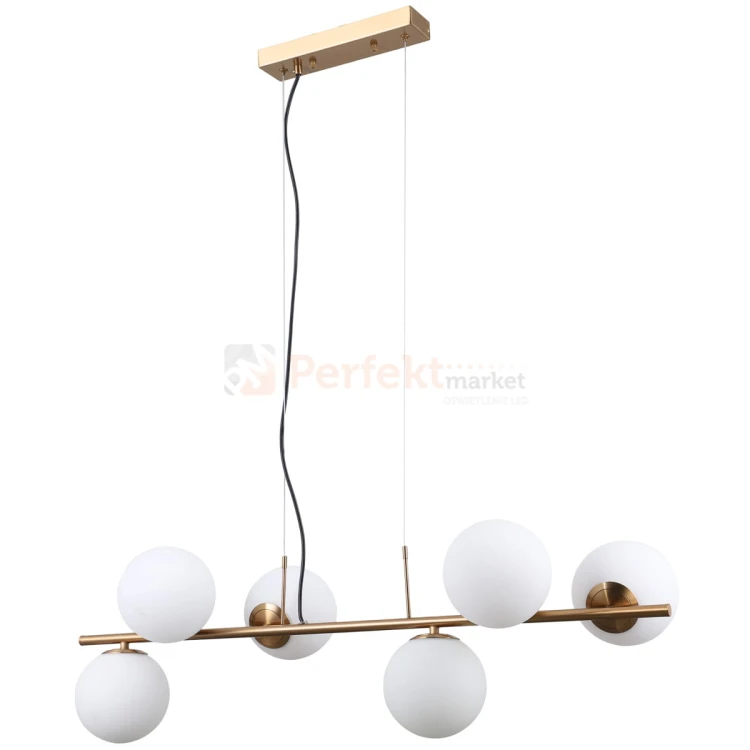 Italux PND-5510-6-HBR lampa wisząca złoty