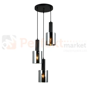 Italux PND-5581-3A-BK+SG lampa wisząca czarny 