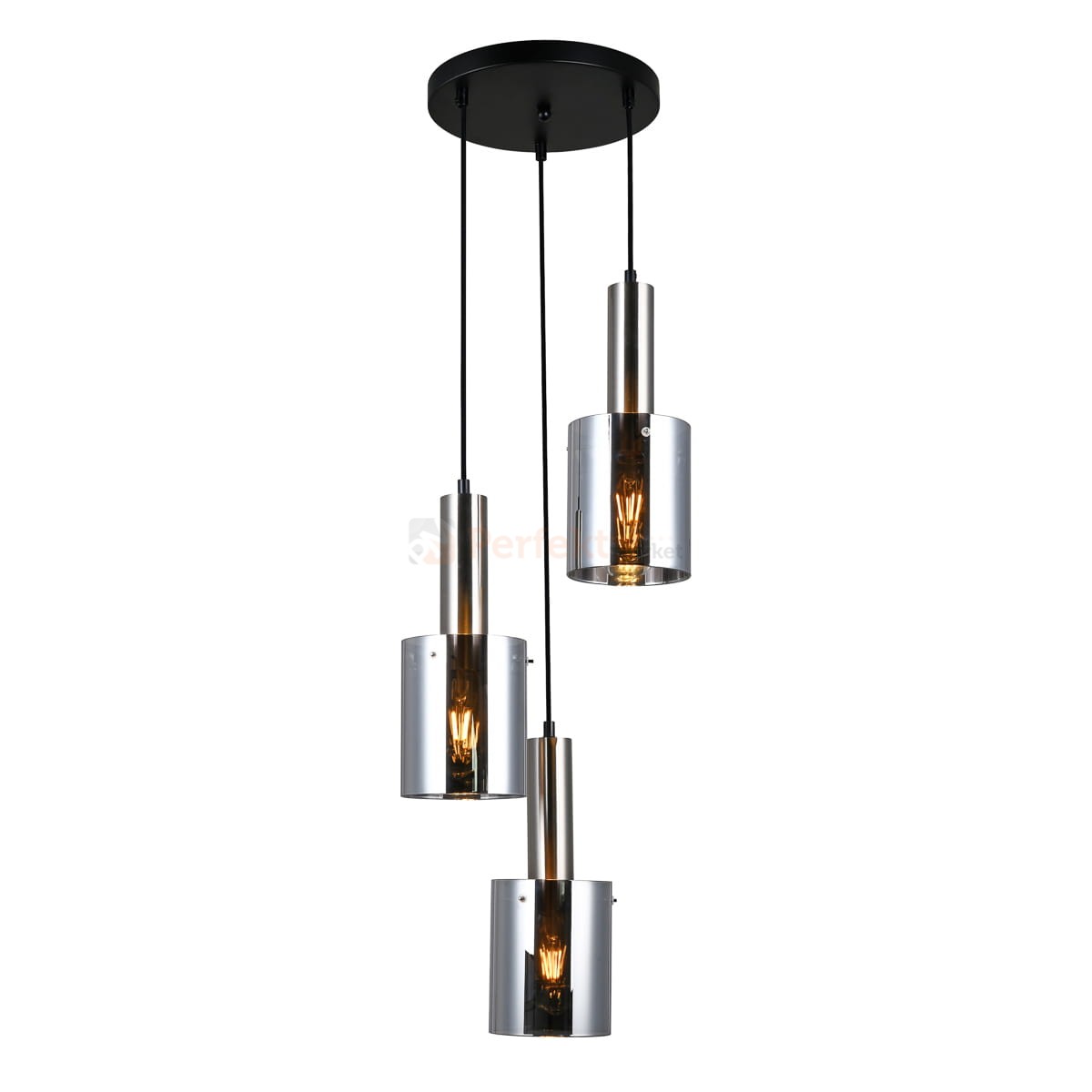 Italux PND-5581-3A-SC+SG lampa wisząca nikiel satynowany
