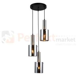 Italux PND-5581-3A-SC+SG lampa wisząca nikiel satynowany