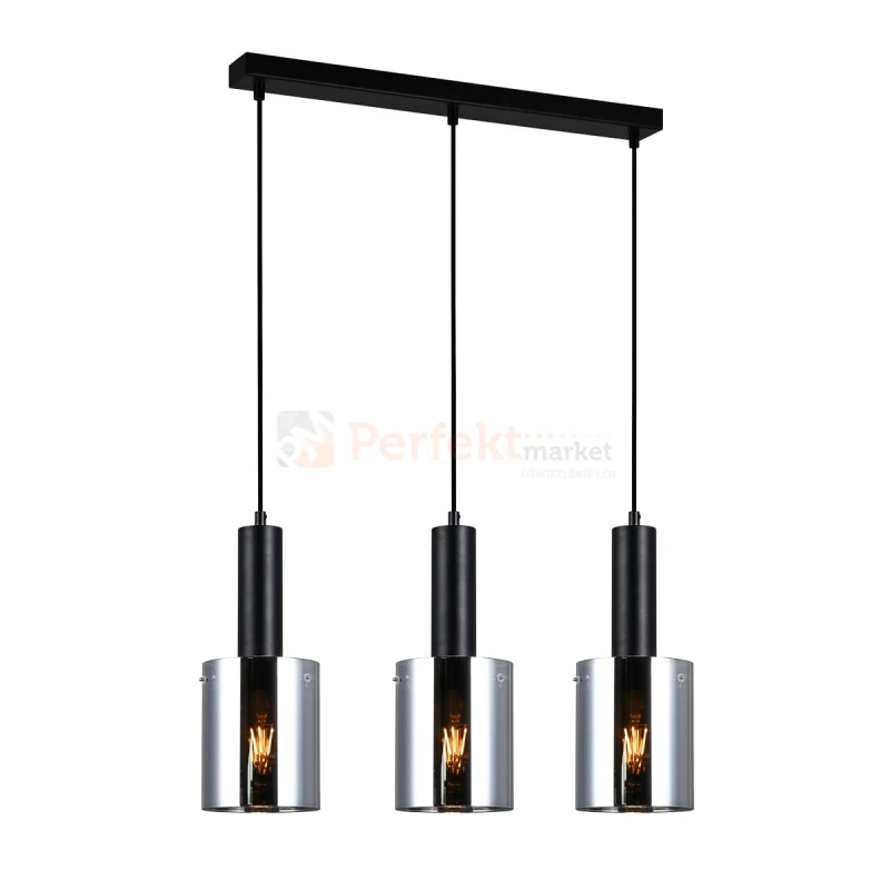 Italux PND-5581-3-BK+SG lampa wisząca czarny