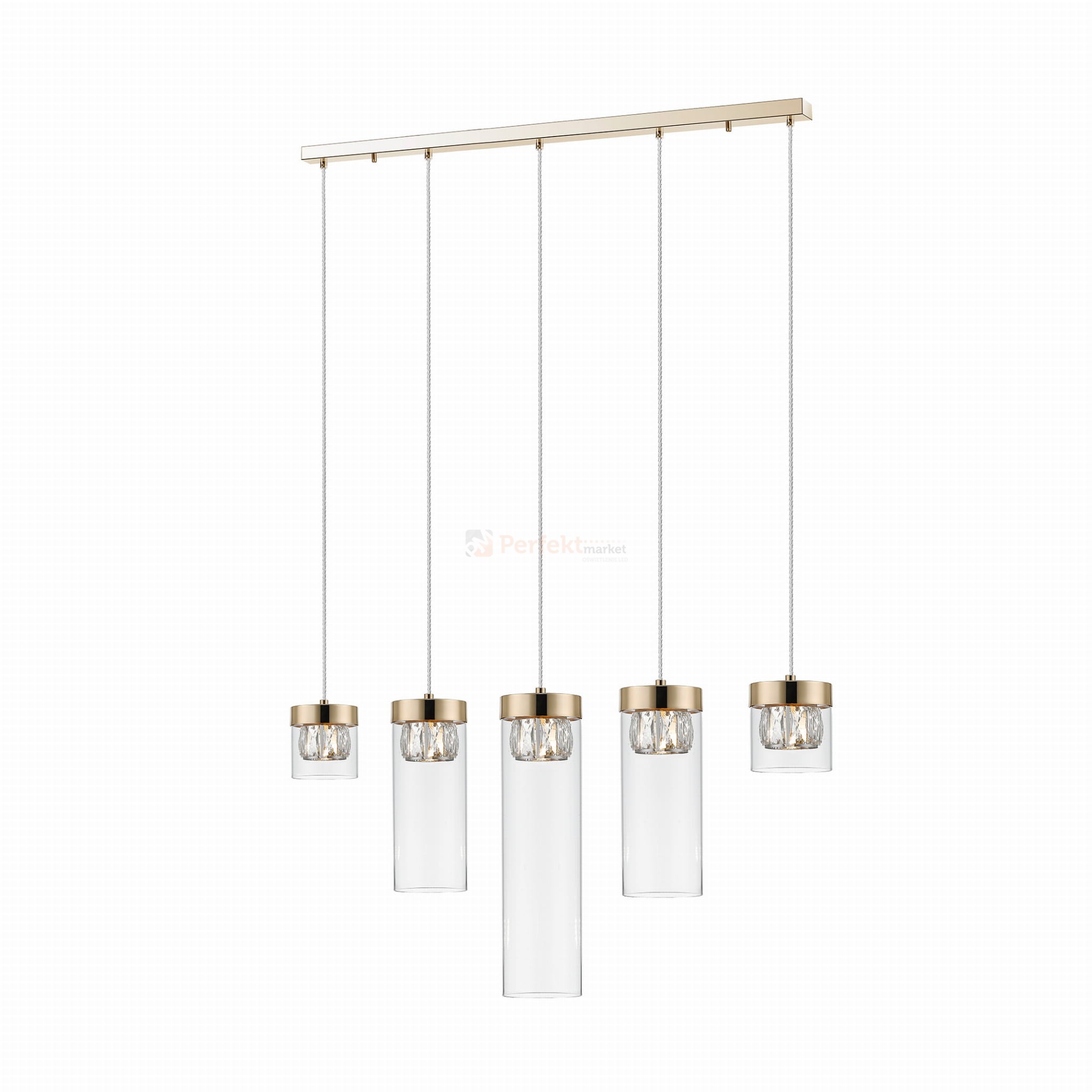 P0389-05E-F7AC GEM LAMPA WISZĄCA ZŁOTA/GOLD