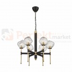 P0488-06L-SEAC ROCK LAMPA WISZĄCA CZARNA+ZŁOTA/MATT BLACK+MATT GOLD