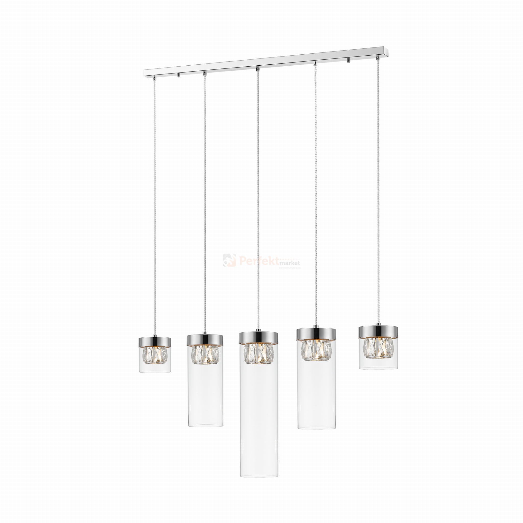 P0389-05E-F4AC (B5AC) GEM LAMPA WISZĄCA CHROME