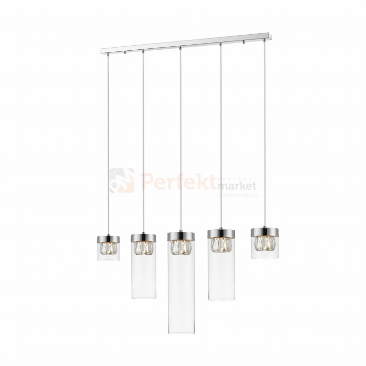 P0389-05E-F4AC (B5AC) GEM LAMPA WISZĄCA CHROME