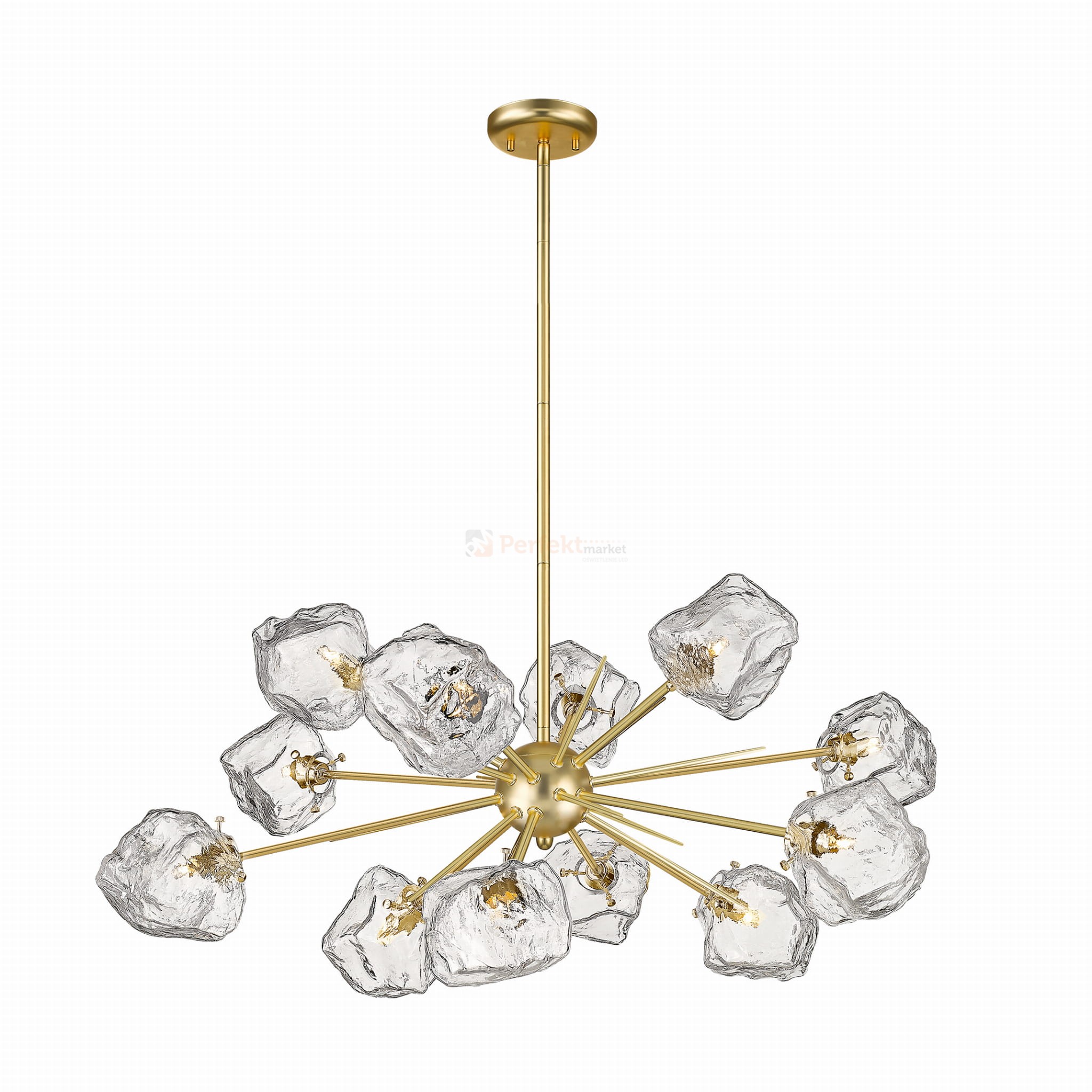 P0488-12P-U8AC ROCK LAMPA WISZĄCA ZŁOTA/MATT GOLD