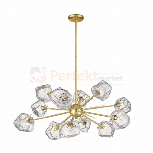 P0488-12P-U8AC ROCK LAMPA WISZĄCA ZŁOTA/MATT GOLD
