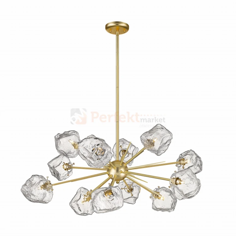P0488-12P-U8AC ROCK LAMPA WISZĄCA ZŁOTA/MATT GOLD