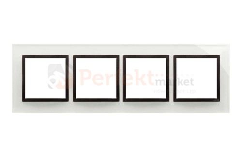 Simon 54 nature ramka poczwórna 4-krotna szkło burzowa chmura biała czarna DRN4/72 perfektmarket