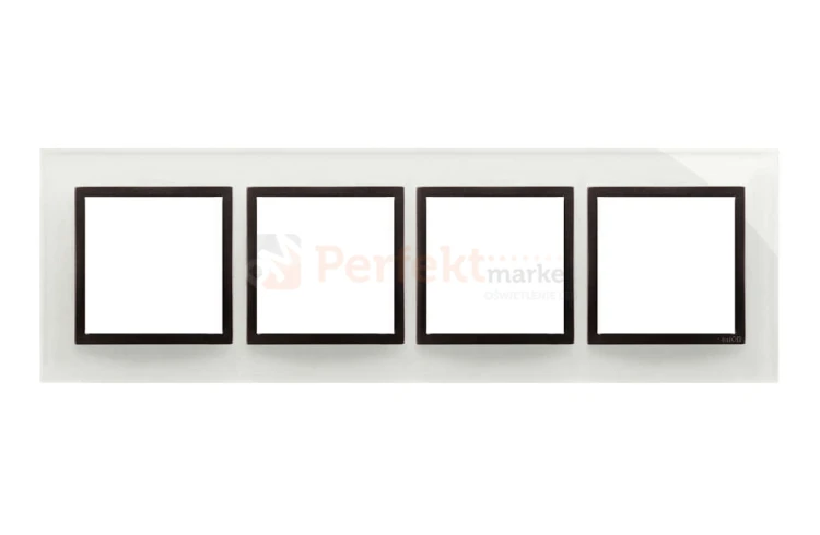Simon 54 nature ramka poczwórna 4-krotna szkło burzowa chmura biała czarna DRN4/72 perfektmarket