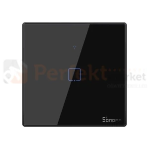 Sonoff dotykowy szklany włącznik światła WiFi + RF 433 T3 EU TX  1-kanałowy eWeLink czarny