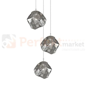 Zuma Line ROCK lampa wisząca chrom skały 3xE27 P0488-03A-B5FZ