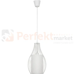 Lampa wisząca Camilla white 4611 Nowodvorski druciany klosz abażur