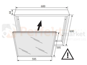 Ramka montażowa paneli LED 60x60 tworzywo EKP6196