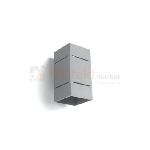 lampa_ścienna kinkiet szara g9 nowoczesna minimalizm design lampa kwadratowa plafon LED blocco szary perfektmarket SL.0479