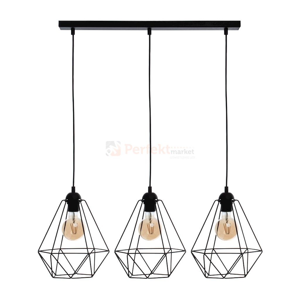 Lampa wisząca BASKET BLACK 3xE27 MLP7215