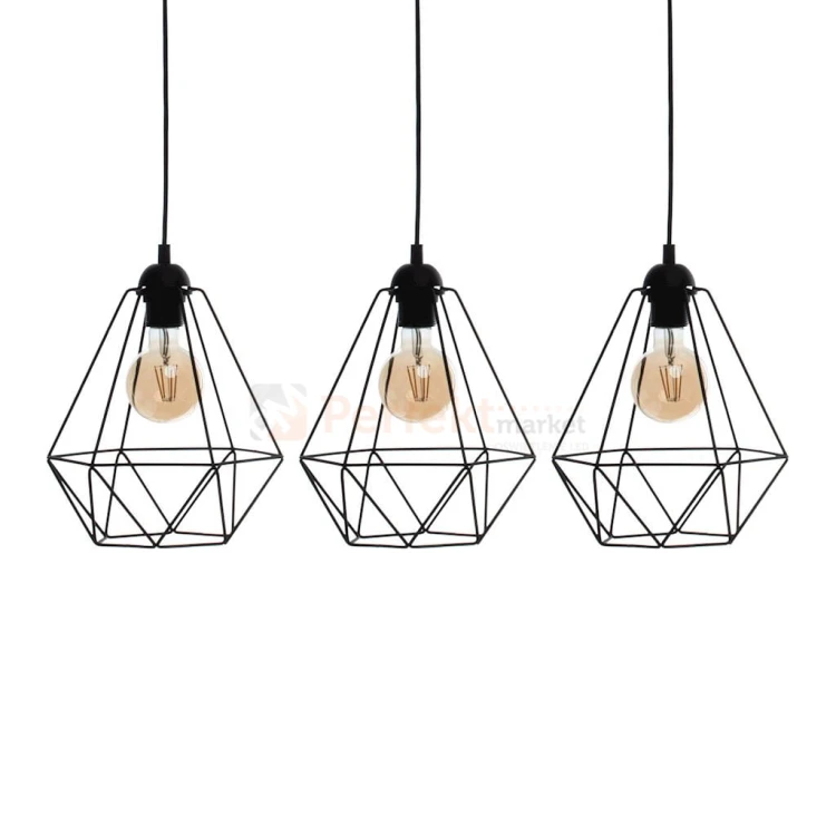 Lampa wisząca BASKET BLACK 3xE27 MLP7215