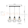 Lampa wisząca BASKET BLACK 3xE27 MLP7215