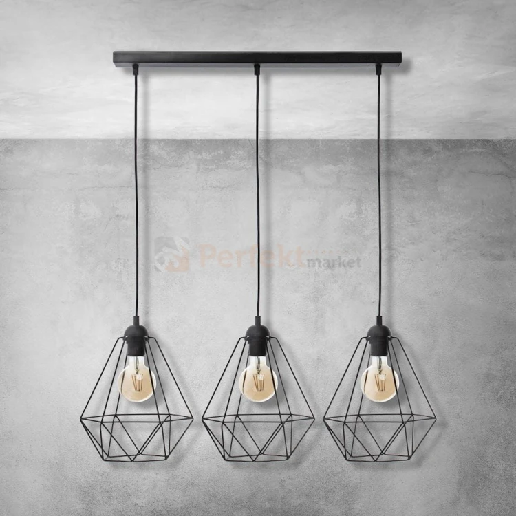 Lampa wisząca BASKET BLACK 3xE27 MLP7215