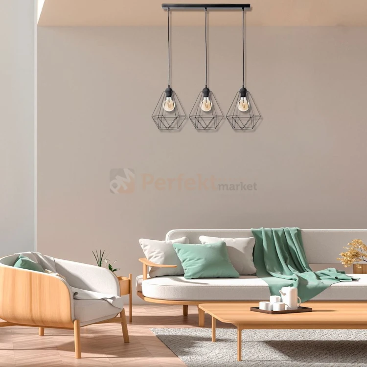 Lampa wisząca BASKET BLACK 3xE27 MLP7215