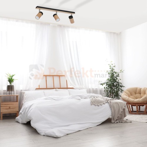 Lampa sufitowa BARON BLACK 3xGU10 MLP9015