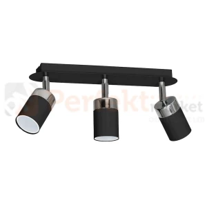 Lampa sufitowa czarna chrom JOKER BLACK 3xGU10 MLP912