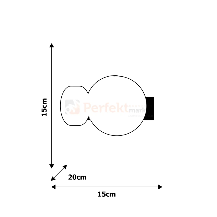 Kinkiet SFERA BLACK 1xE14 MLP8854