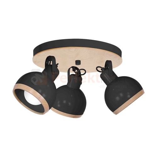 Lampa sufitowa OVAL BLACK 3xE27 MLP8659