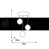 Lampa wisząca SFERA BLACK 3xE14 MLP8868