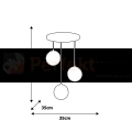 Lampa wisząca SFERA BLACK 3xE14 MLP8868