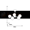 Żyrandol SFERA BLACK 5xE14 MLP8866