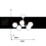 Żyrandol SFERA BLACK 5xE14 MLP8866