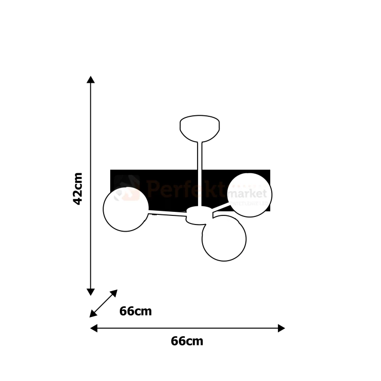 Żyrandol SFERA BLACK 3xE14 MLP8865