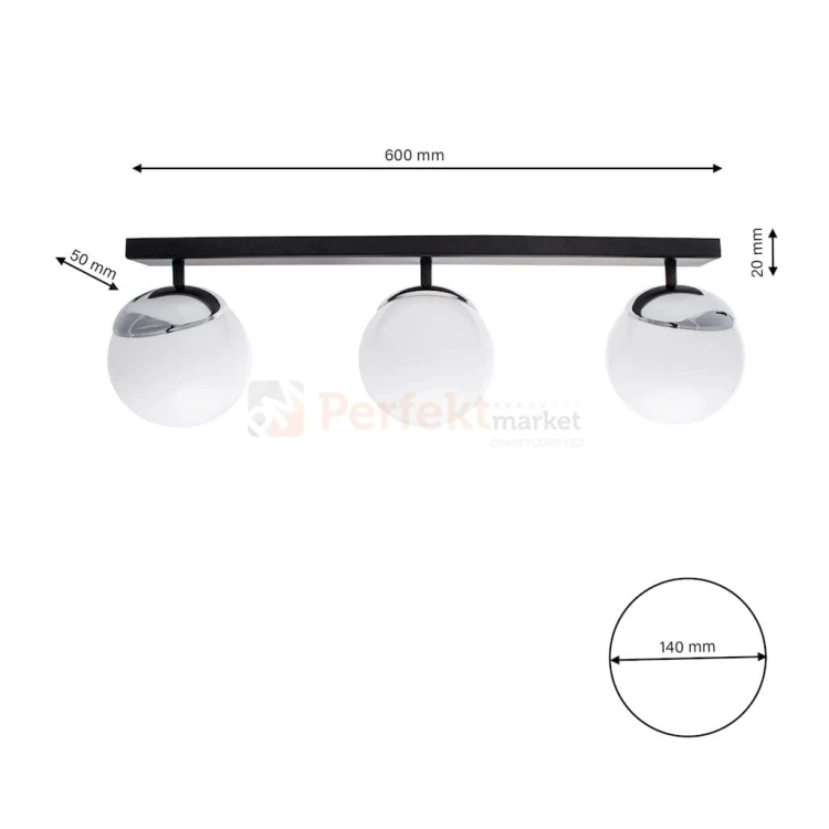 Lampa sufitowa SFERA 3xE14 MLP8873