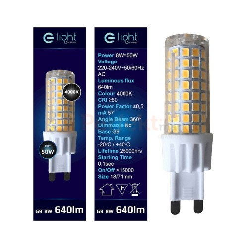 Żarówka LED 7W G9. Barwa: Neutralna EKZA343