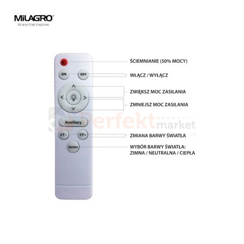 Plafon YAX 24W LED Ściemnialny+ Pilot ML4402