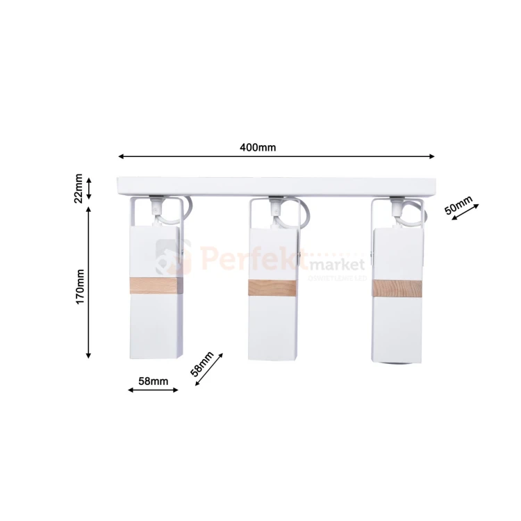 Lampa sufitowa VIDAR WHITE 3xGU10 MLP5407