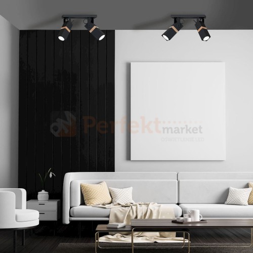 Lampa sufitowa VIDAR BLACK 2xGU10 MLP5401
