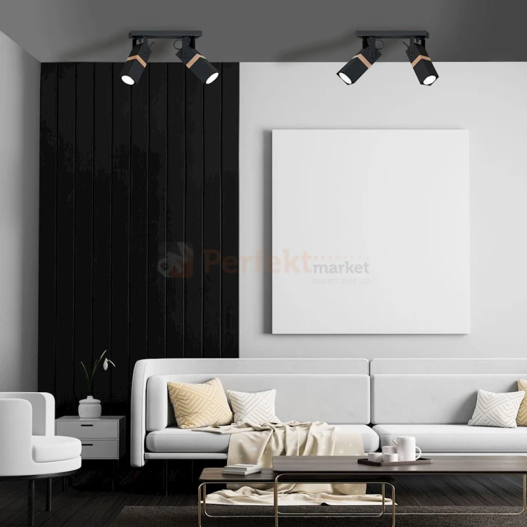 Lampa sufitowa VIDAR BLACK 2xGU10 MLP5401