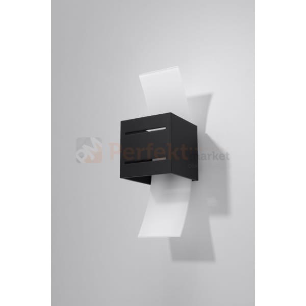 lampa_ścienna kinkiet czarna g9 nowoczesna minimalizm design lampa kwadratowa plafon LED loreto czarny perfektmarket SL.0201