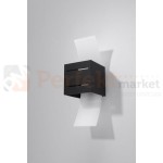 lampa_ścienna kinkiet czarna g9 nowoczesna minimalizm design lampa kwadratowa plafon LED loreto czarny perfektmarket SL.0201