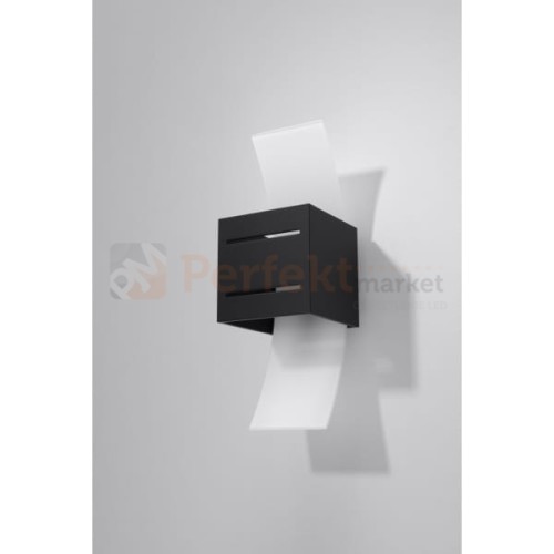 lampa_ścienna kinkiet czarna g9 nowoczesna minimalizm design lampa kwadratowa plafon LED loreto czarny perfektmarket SL.0201