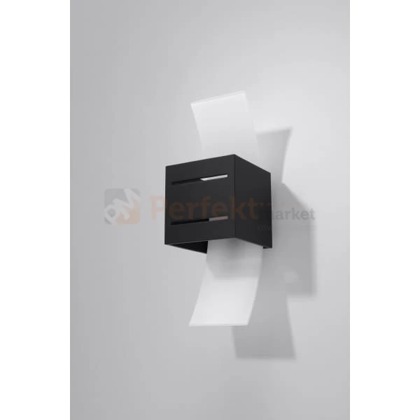 lampa_ścienna kinkiet czarna g9 nowoczesna minimalizm design lampa kwadratowa plafon LED loreto czarny perfektmarket SL.0201