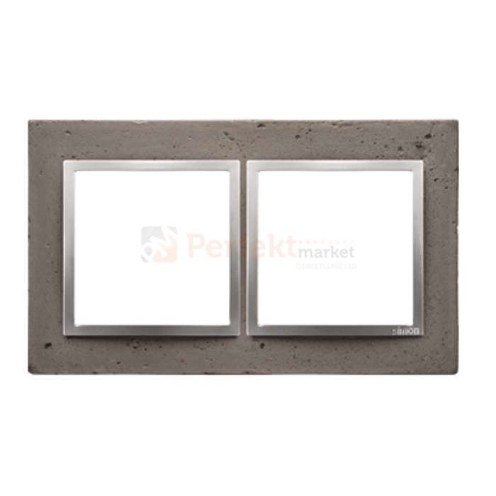 Simon 54 nature ramka podwójna beton betonowa mokra_robota szara DRN2/96 perfektmarket